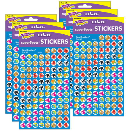 TREND ENTERPRISES Sea Buddies™ superSpots® Stickers, PK4800 T46197